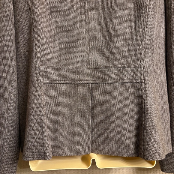 Share Eddie Bauer Wool Tweed Brown Blazer Jacket Women's 12 - Picture 6 of 11